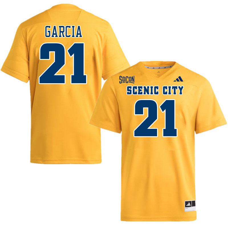 Chattanooga Mocs #21 Lorenzo Garcia College Football Jerseys,Uniforms Stitched-Gold
